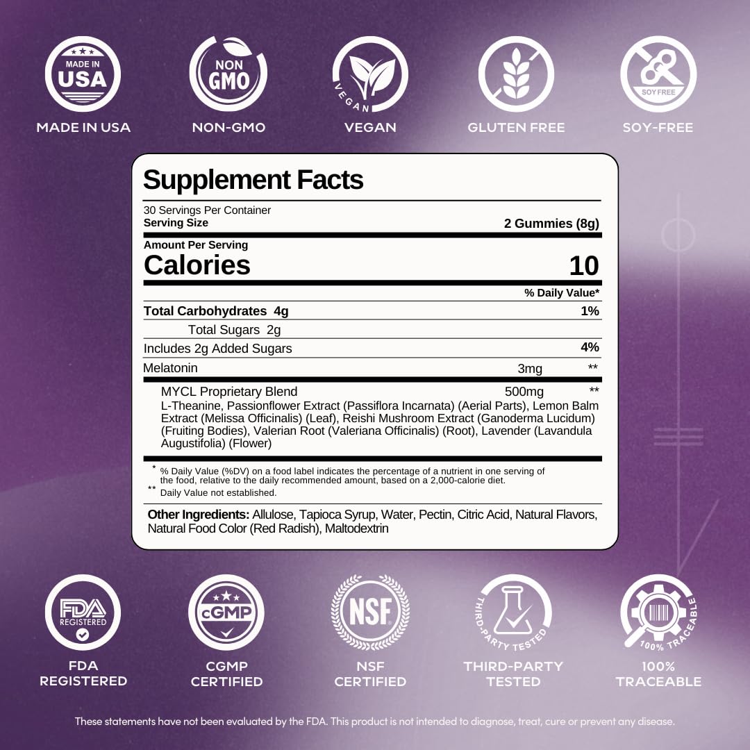 MYCL Dream Mushroom Gummies 60 Gummies