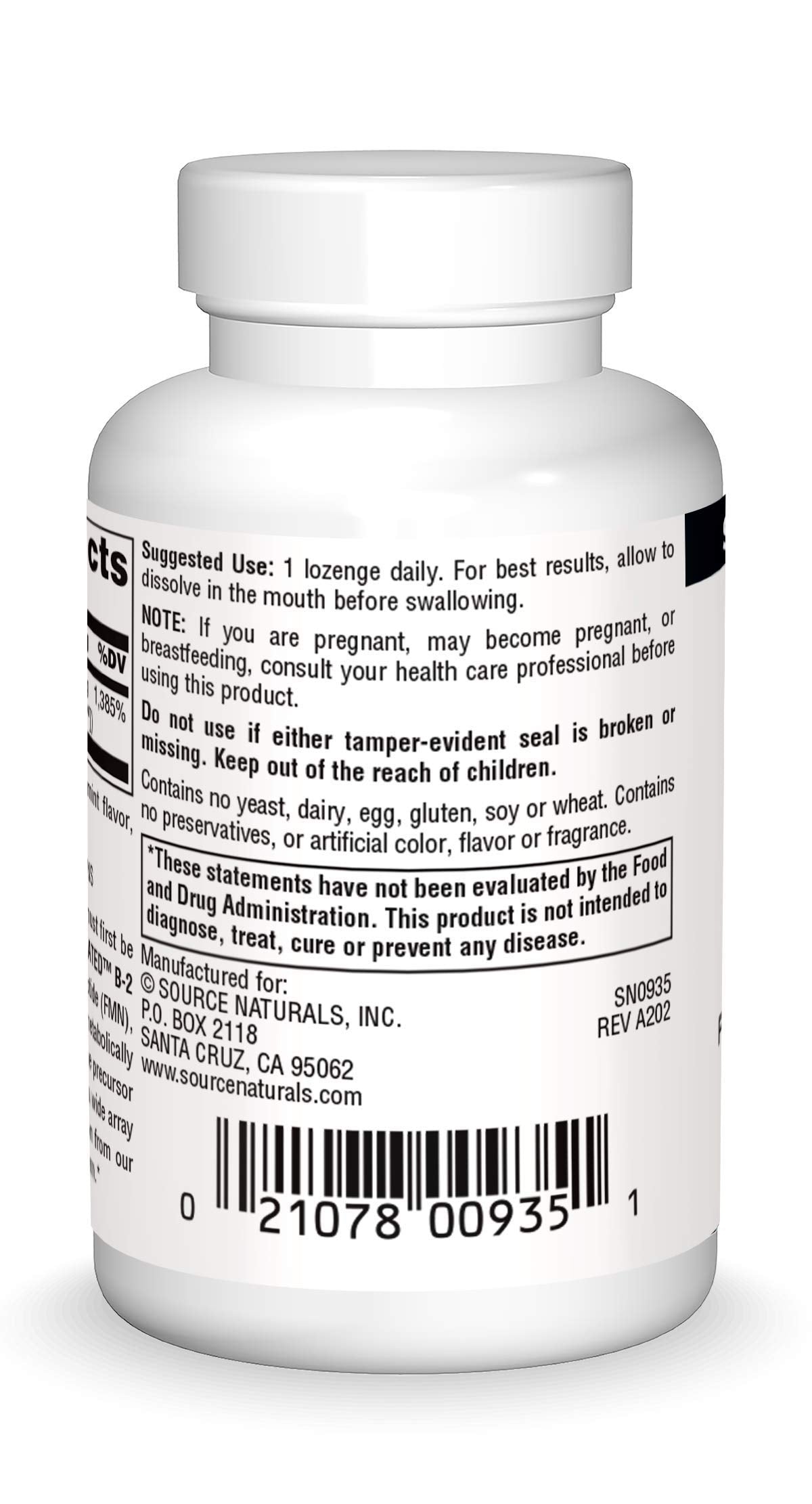Source Naturals Coenzymated B-2 Lozenges 25mg, 60 Count