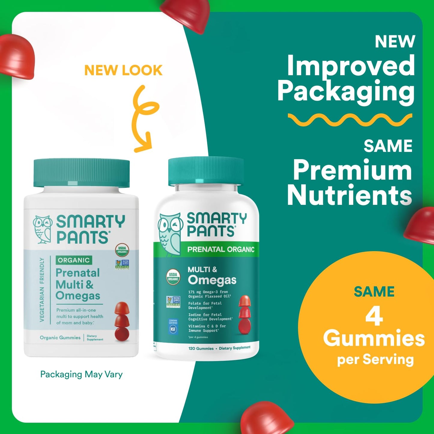 SmartyPants Organic Prenatal Vitamins for Women Multivitamin Gummies, 1 Count