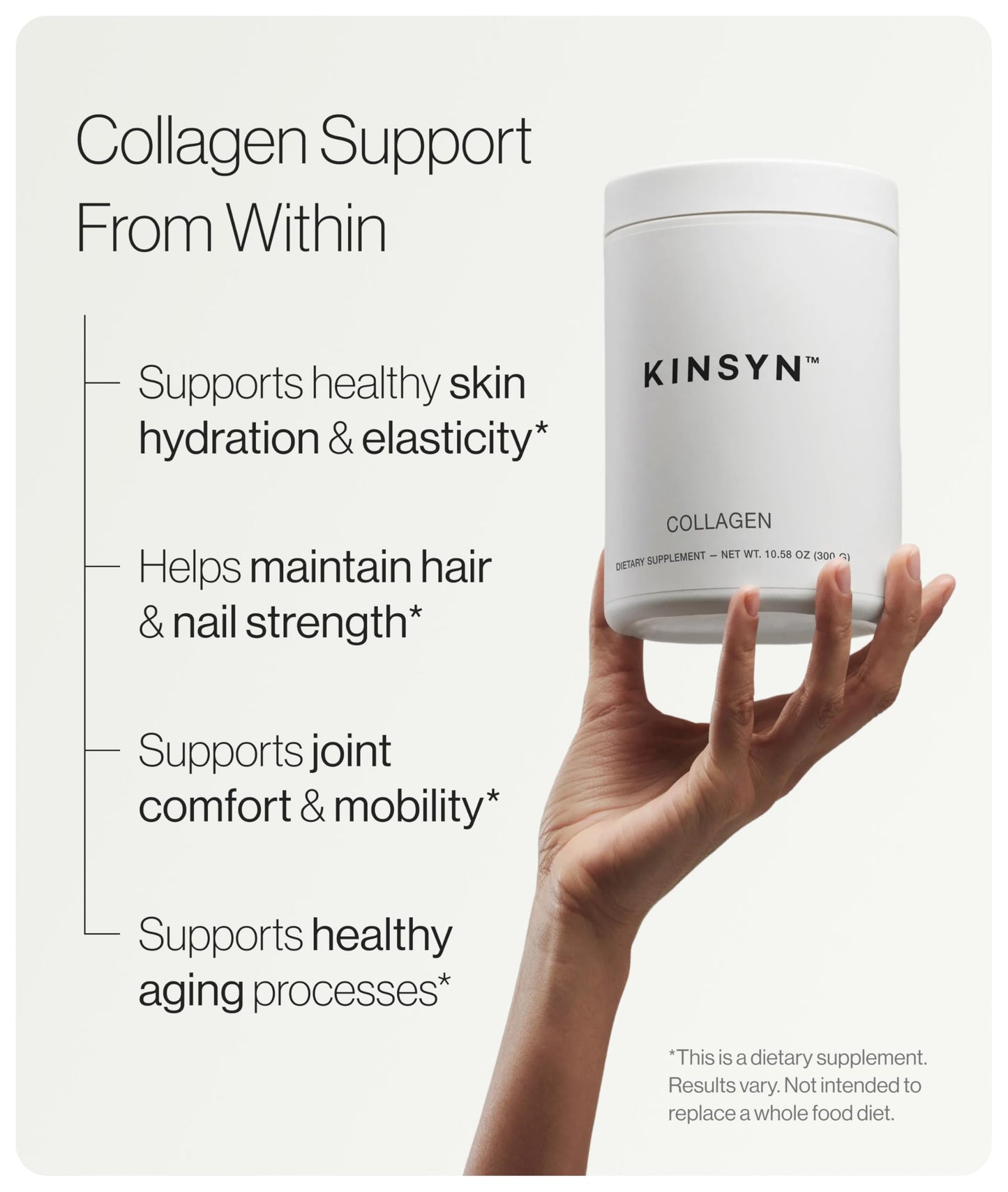 Kinsyn Collagen Peptides Powder 10.58 Ounce