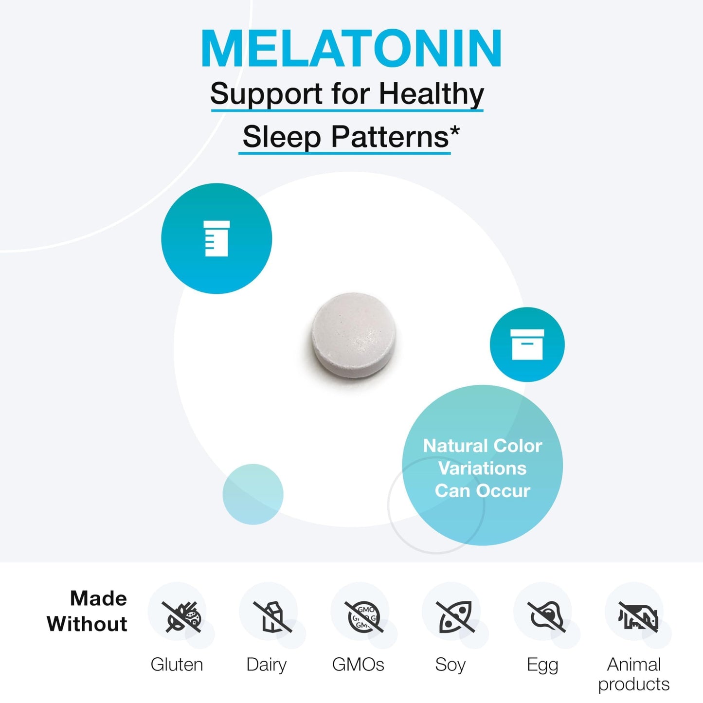 XYMOGEN Melatonin 3 mg Quick-Dissolve Tablet Sleep Pattern & Circadian Rhythm Support, Vegan & Gluten-Free Peppermint Flavor, 60 Tablets