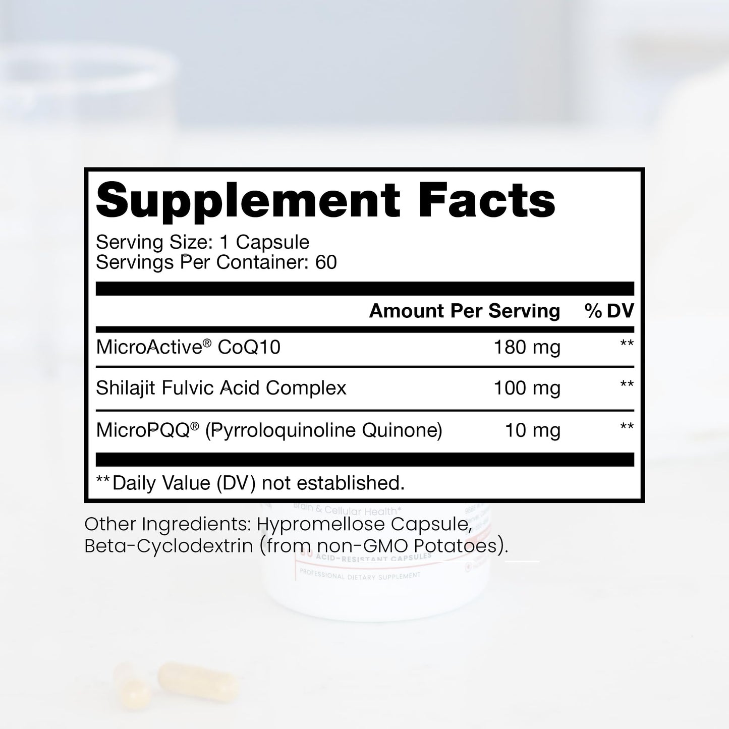 Pure Therapro Rx MicroActive CoQ10 Enhanced with MicroPQQ + Shilajit Sustained Release Capsules, 60 Count