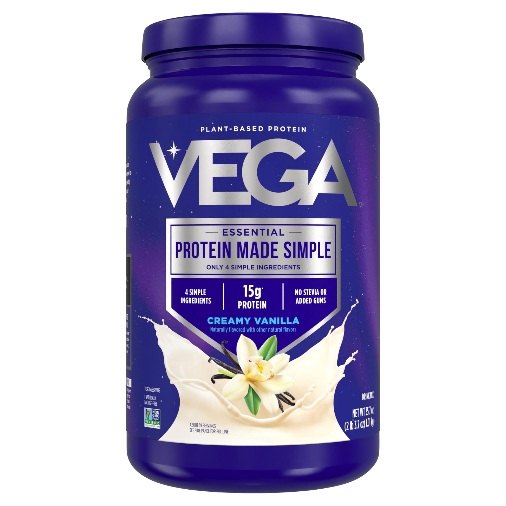 Vega Protein Made Simple Protein Powder Vanilla, 2.2 lb, 35.2 Servings
