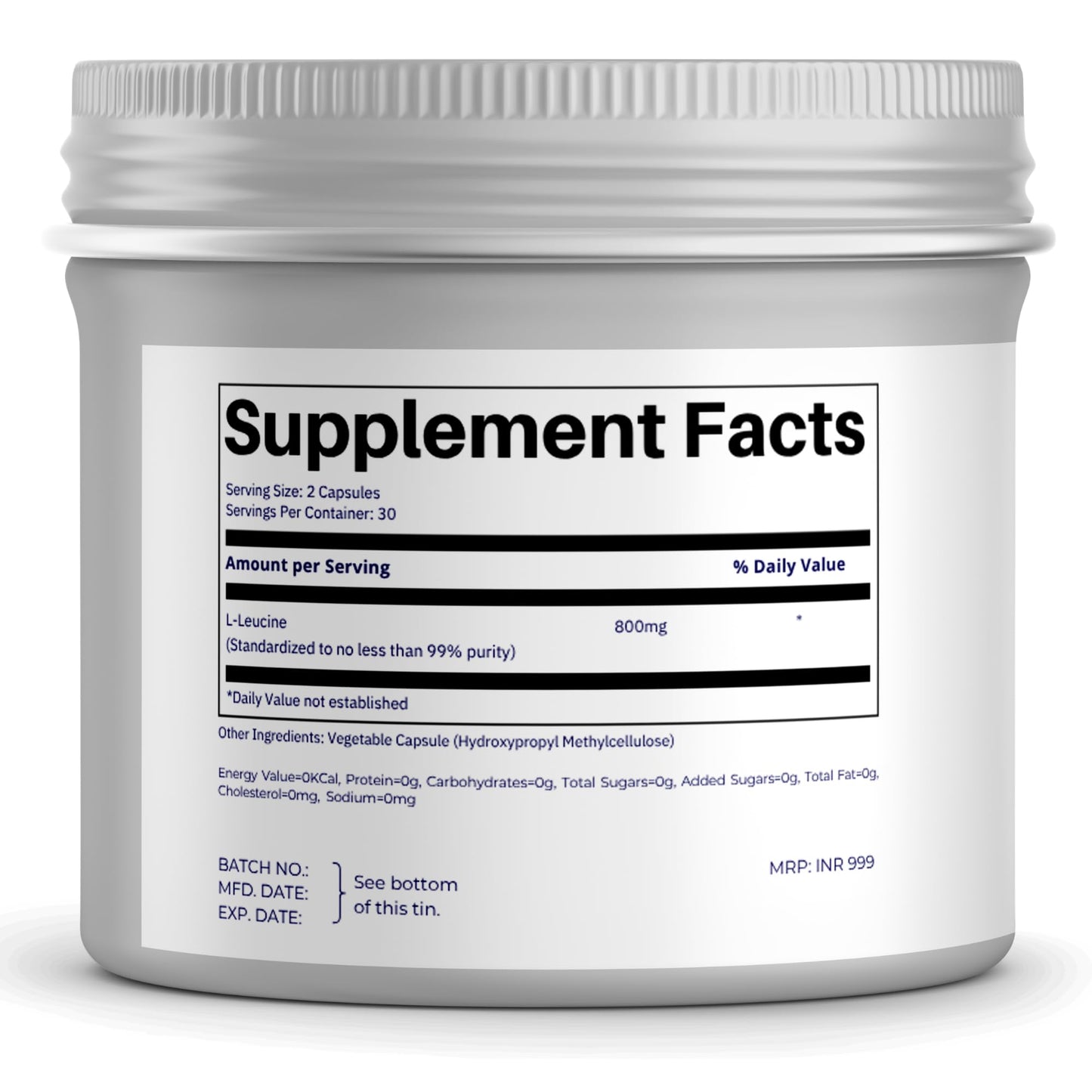 FOLIUS LABS Clean Label L Leucine – Amino Acid Supplement for Intra-Workout Support and Muscle Recovery – 60 Veg Capsules