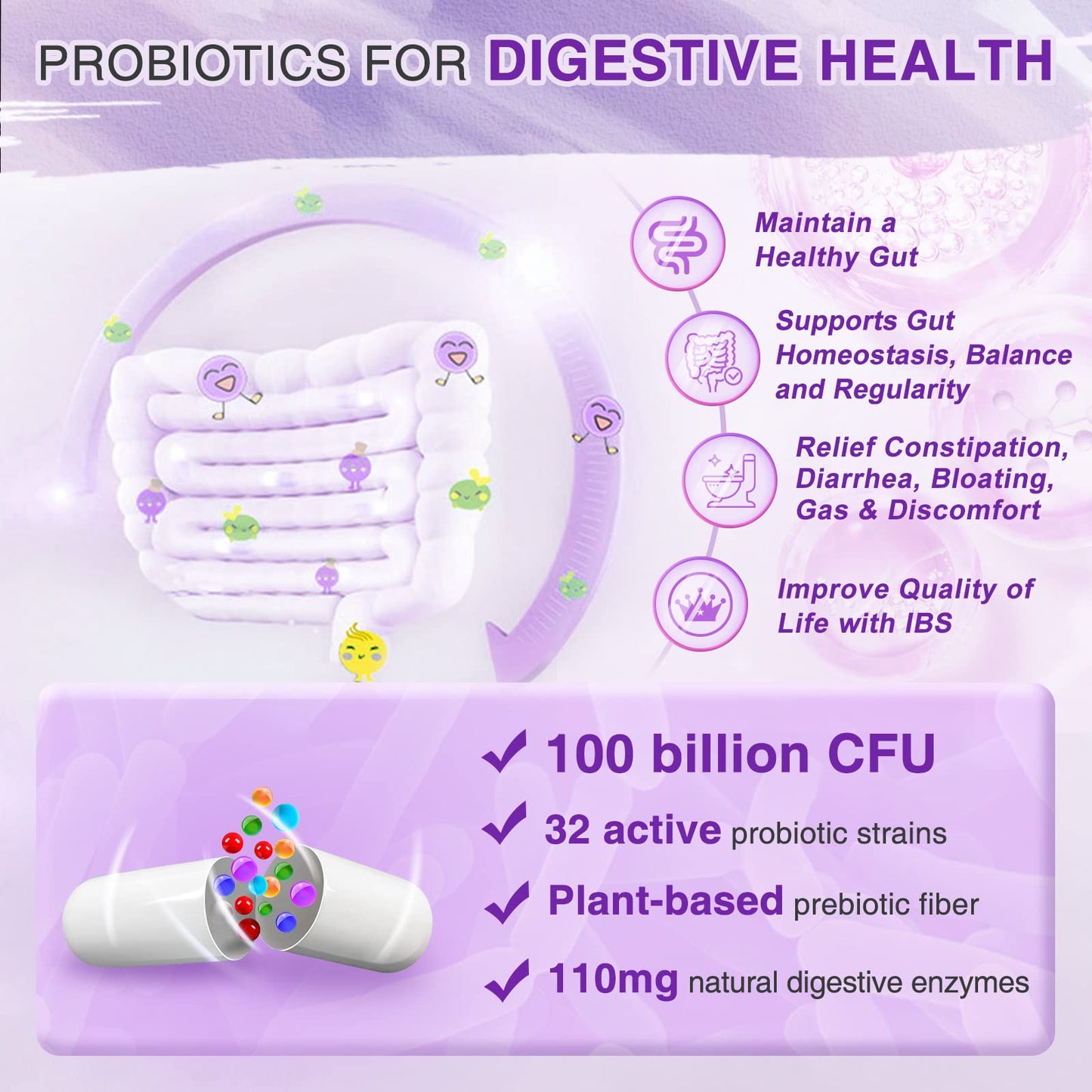 ZEBORA Probiotics for Women Digestive Health Powder 30 Bags