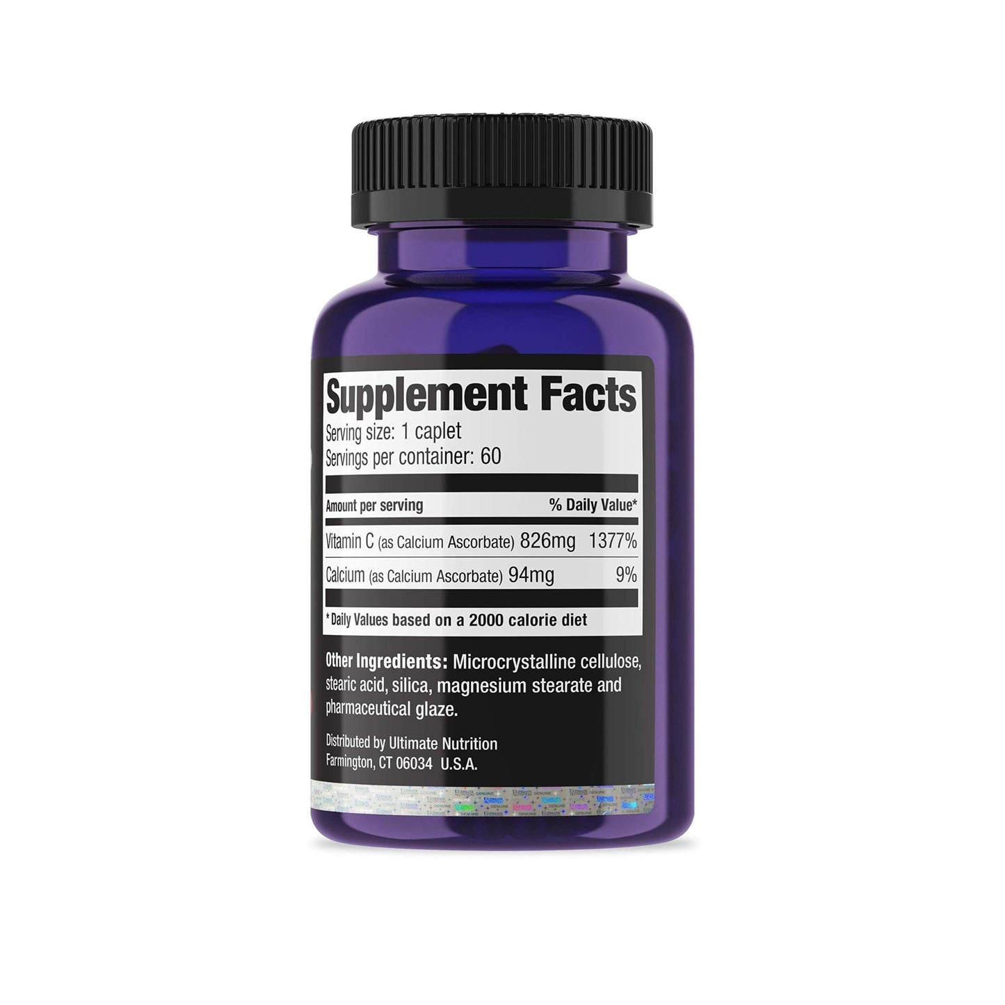 Ultimate Nutrition Vitamin C Plus Calcium Daily Multivitamin Caplets 60