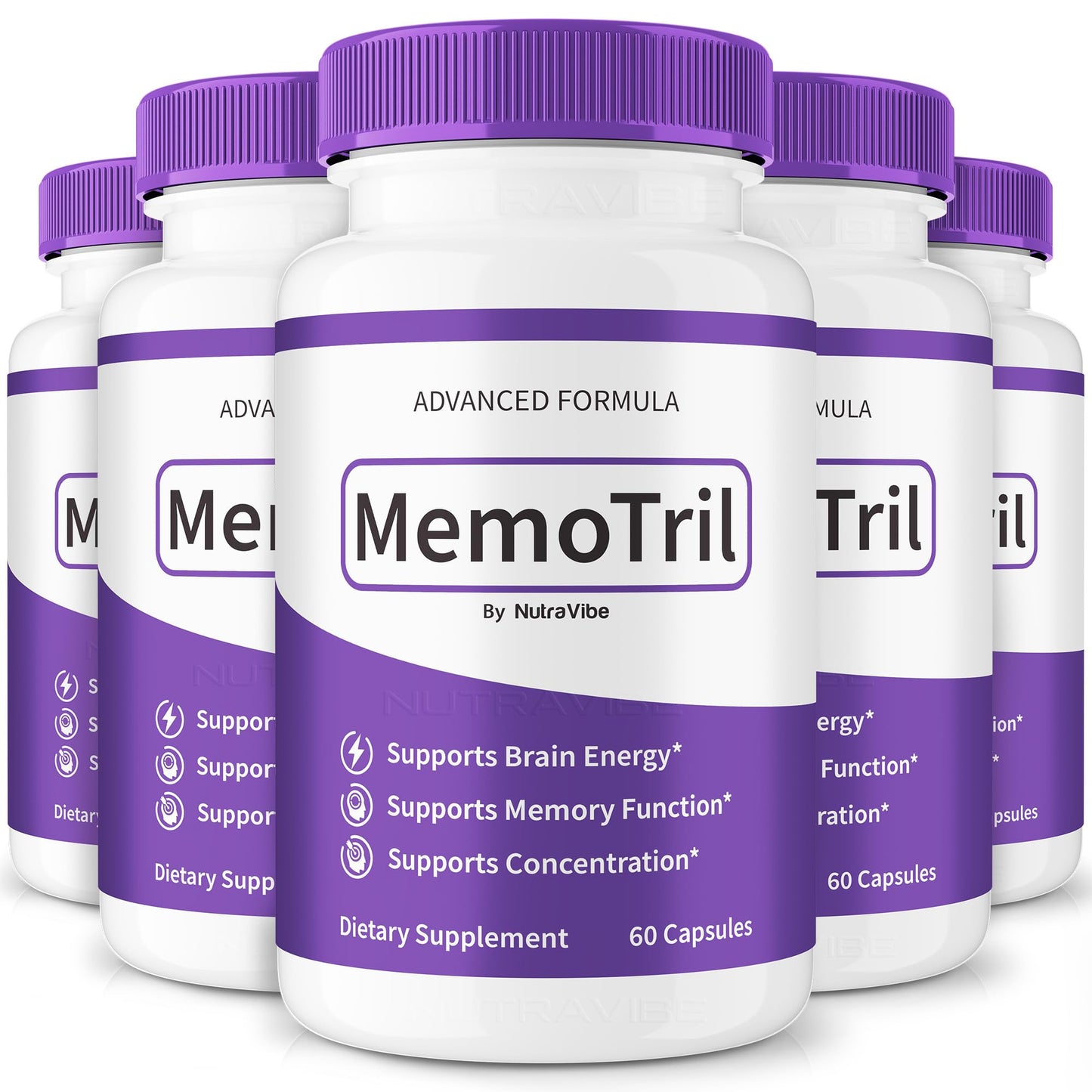 NutraVibe MemoTril Capsules, 300 Capsules