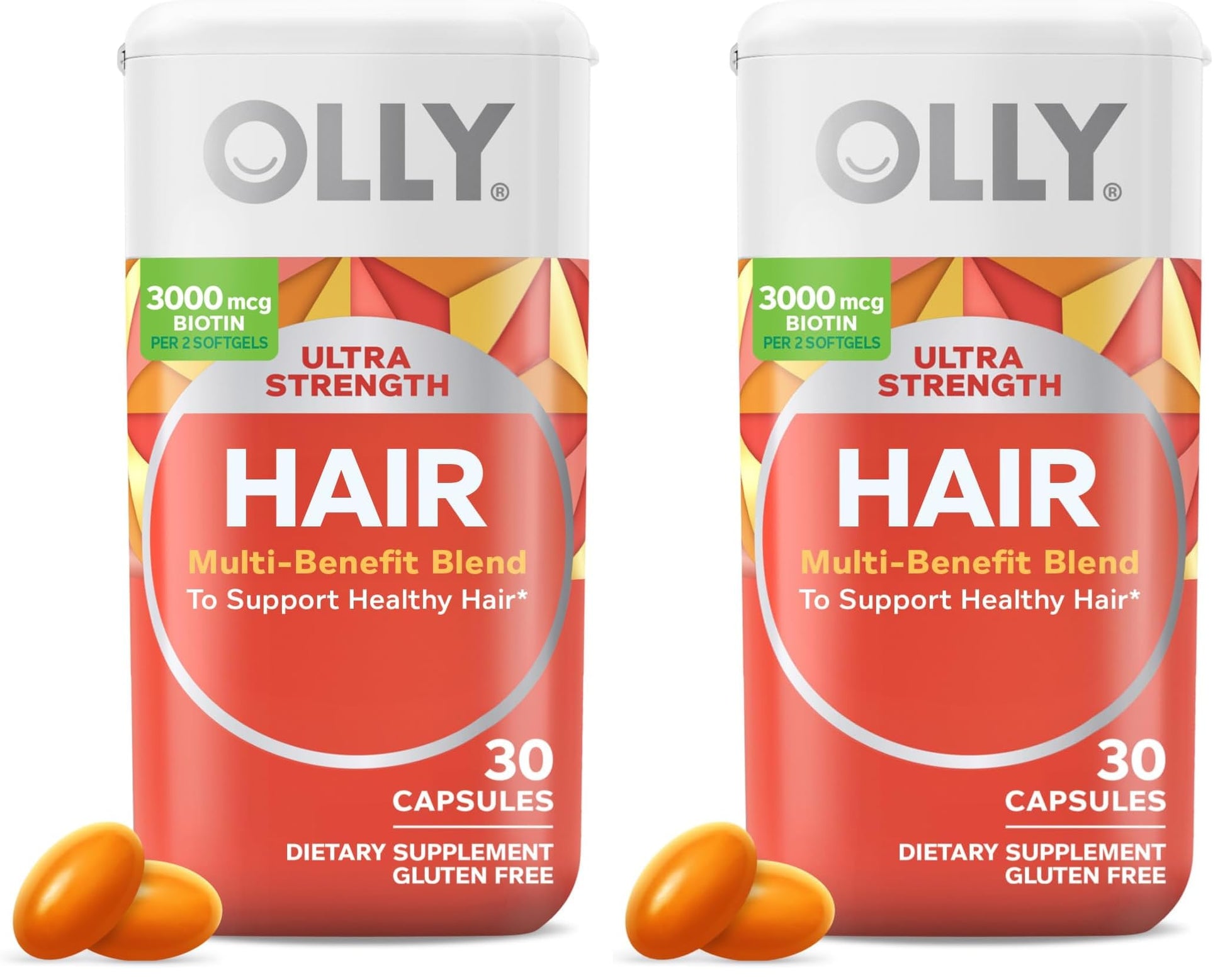 OLLY Ultra Strength Hair Caplets, 60 Count