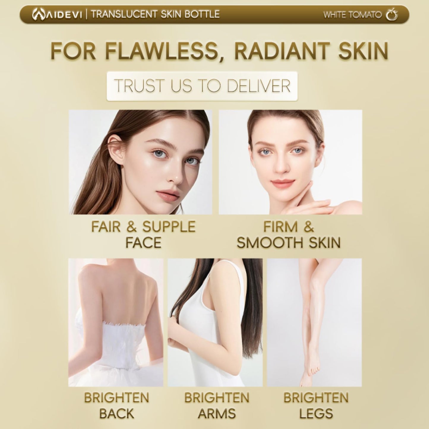 AIDEVI Glutathione Whitening Capsules for Skin Brightening, 30 Count