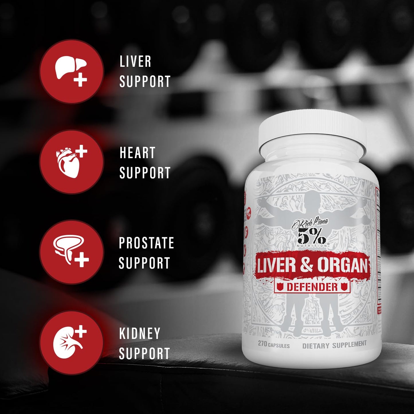 5% Nutrition Liver & Organ Defender Cycle Support Plus NAC Capsules 270