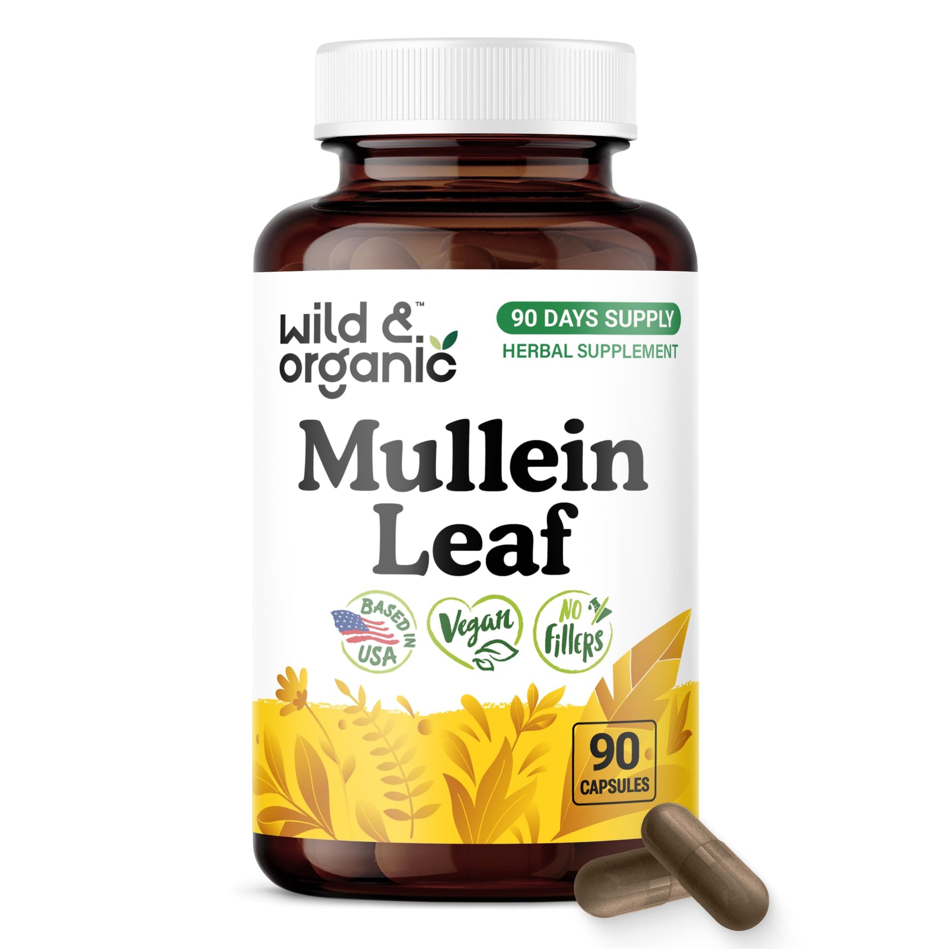 Wild & Organic Mullein Leaf Extract Capsules 90 Capsules