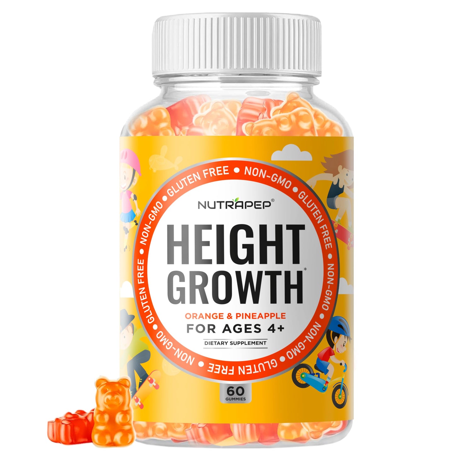 NutraPep Teens Height Growth Gummies 60 Count