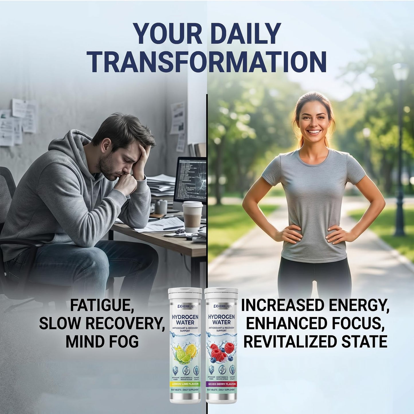 EXHERBLABS Hydrogen Water Tablets 100 Count