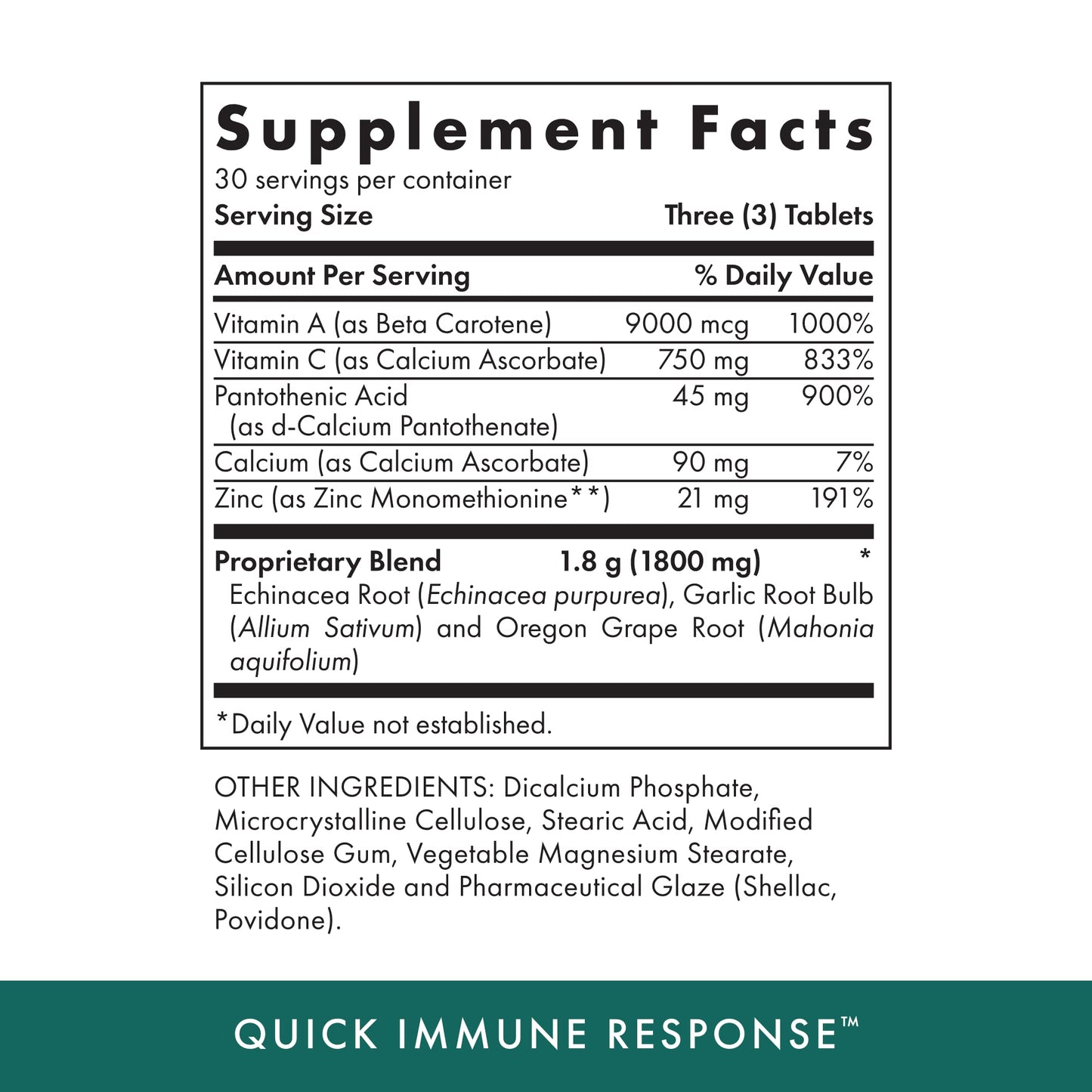 MICHAEL'S Health Naturopathic Programs Quick Immune Response Tablets 90 Count