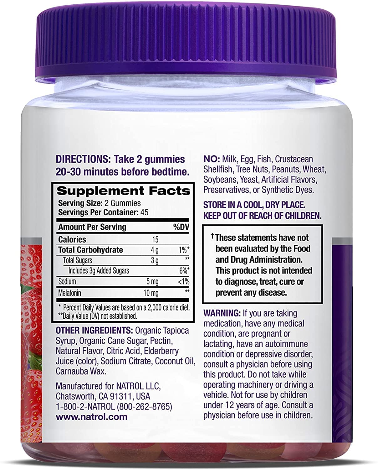 Natrol Melatonin 10 mg Gummy, 450 Count