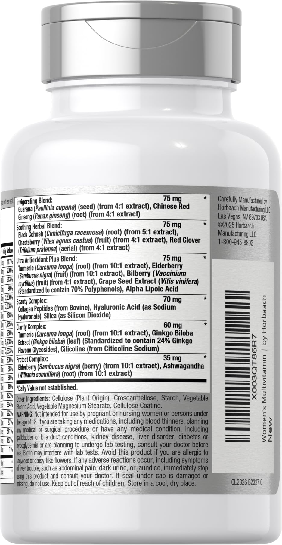 Horbäach Women's Multivitamin 50 Plus Caplets 60 Count