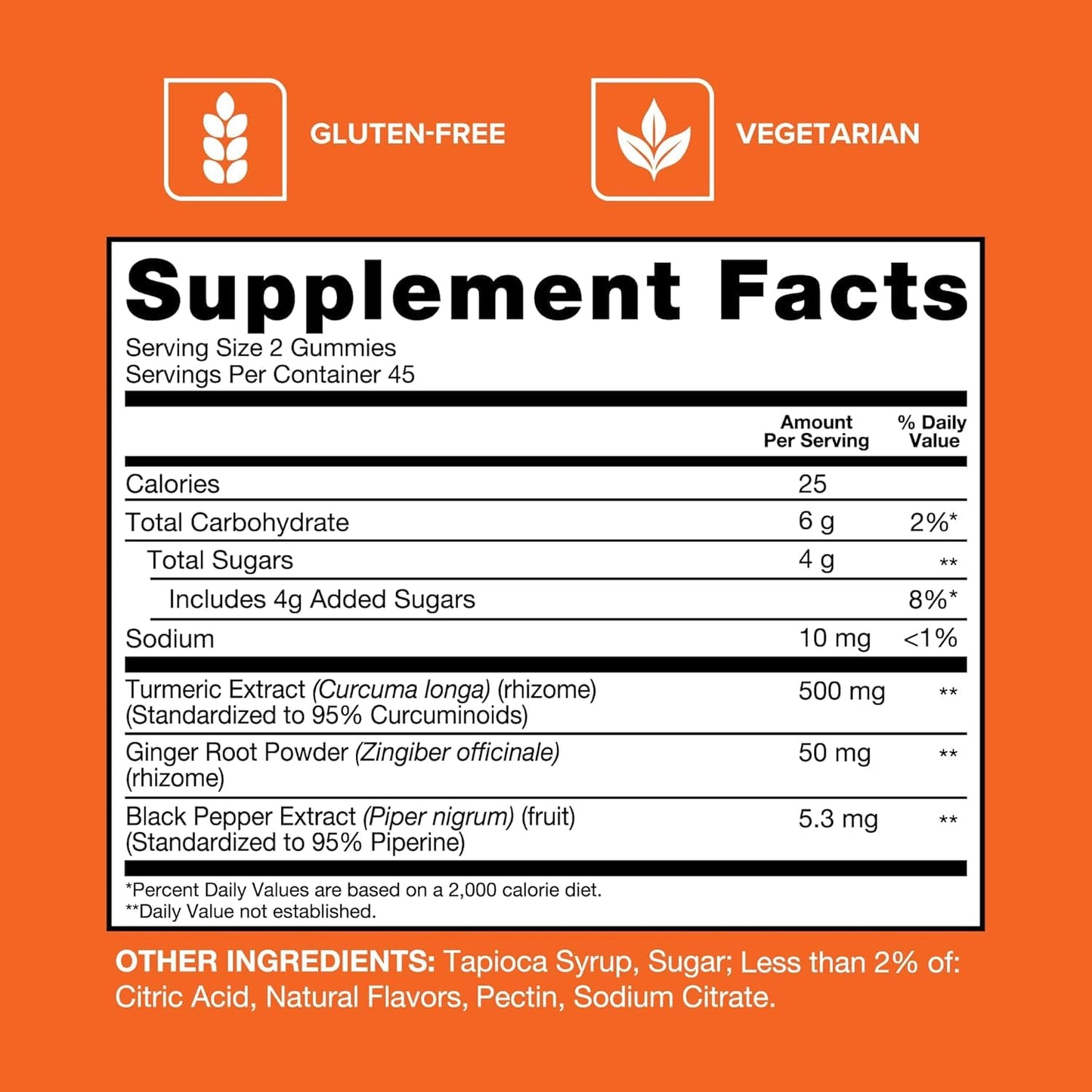 Qunol Turmeric and Ginger with Black Pepper Gummies, Turmeric Curcumin Supplement, Joint Health Support, 90 Gummies