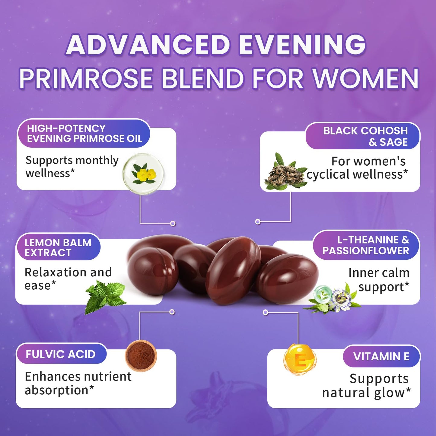Lukaree Evening Primrose Oil 1000mg Softgels, 180 Count