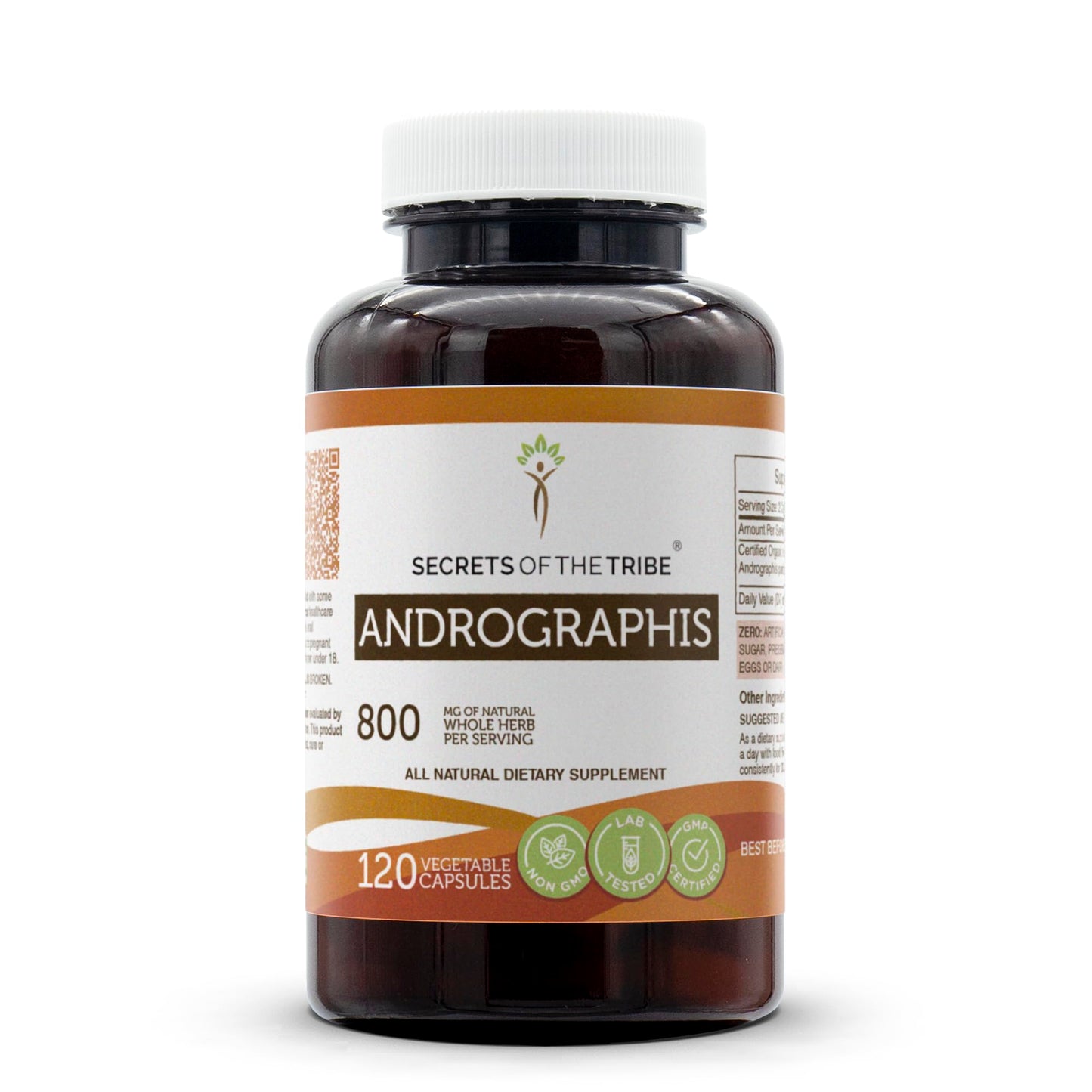 Secrets of the Tribe Andrographis Paniculata 800 mg Capsules, 120 Count