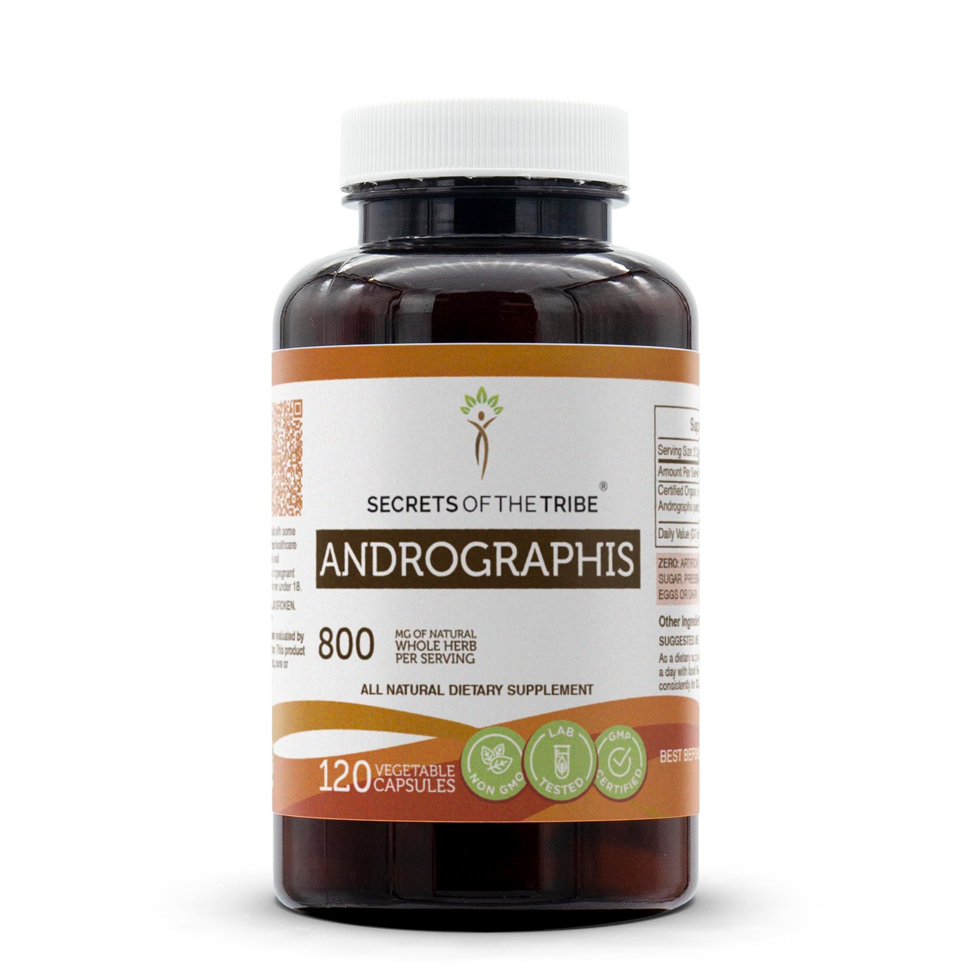 Secrets of the Tribe Andrographis Paniculata 800 mg Capsules, 120 Count