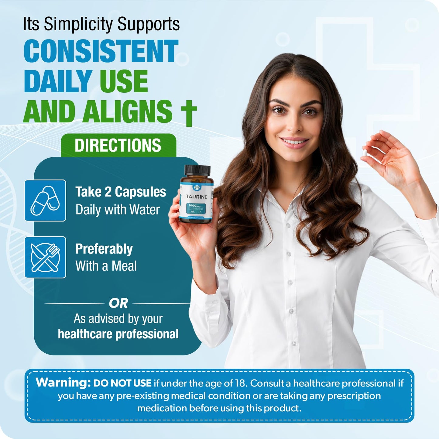 TRUEMED Taurine Capsules 60