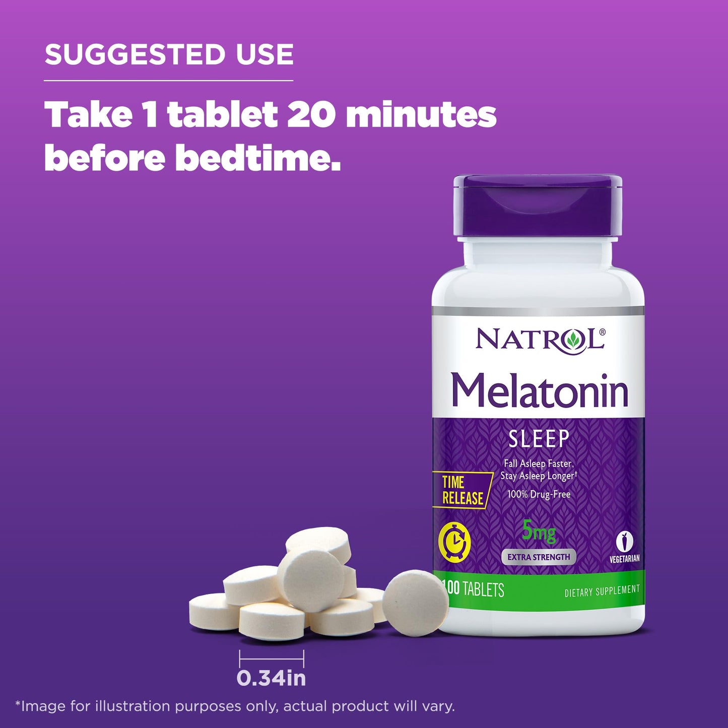 Natrol Time-Release Melatonin 5 mg Tablet 200 Tablets