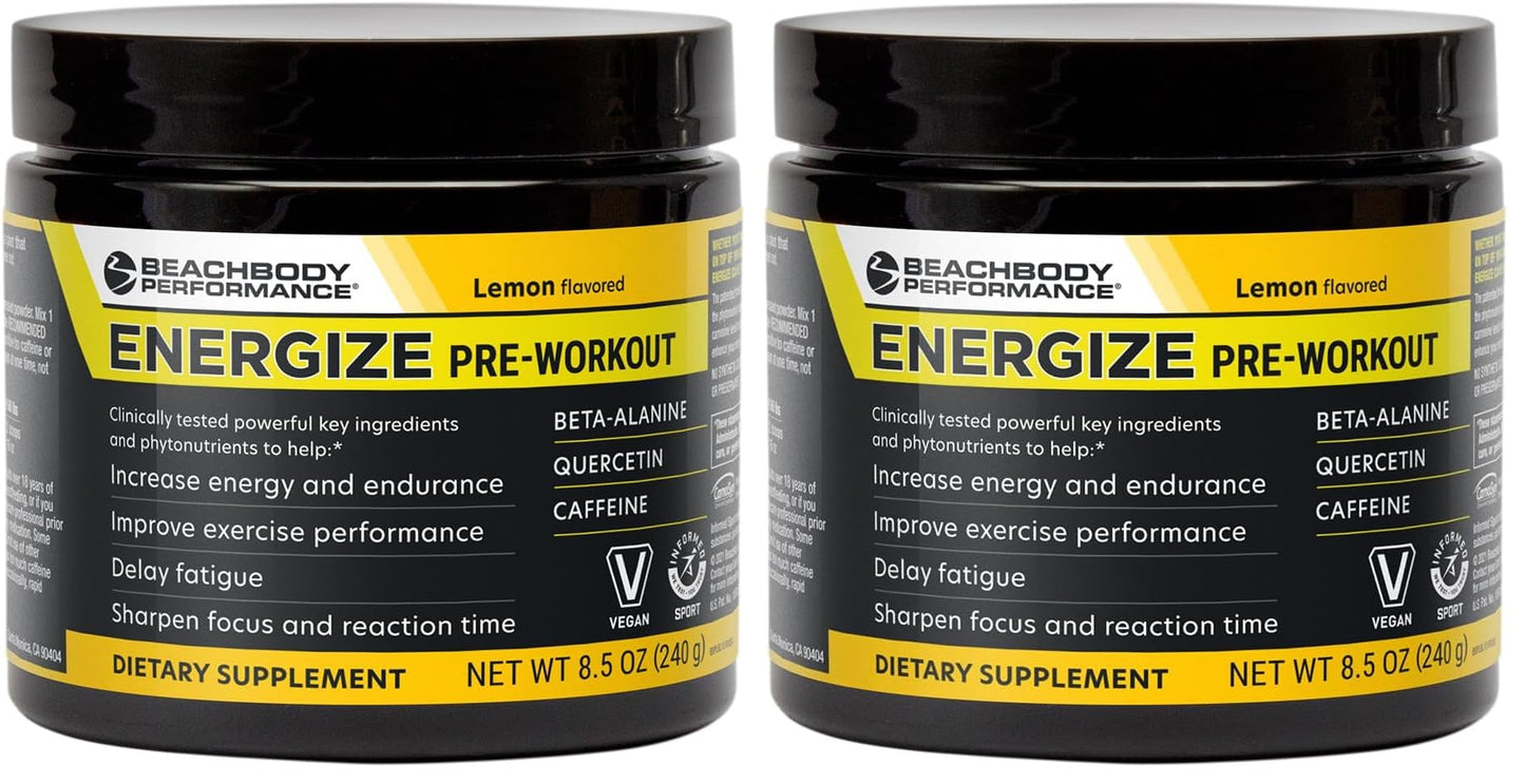 BODi Energize Pre Workout Powder, 40 Servings (Pack of 2)