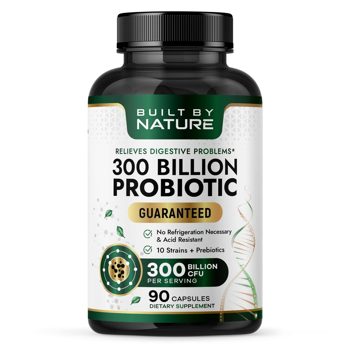 Built by Nature 300 Billion CFU Probiotic, 90 Capsules