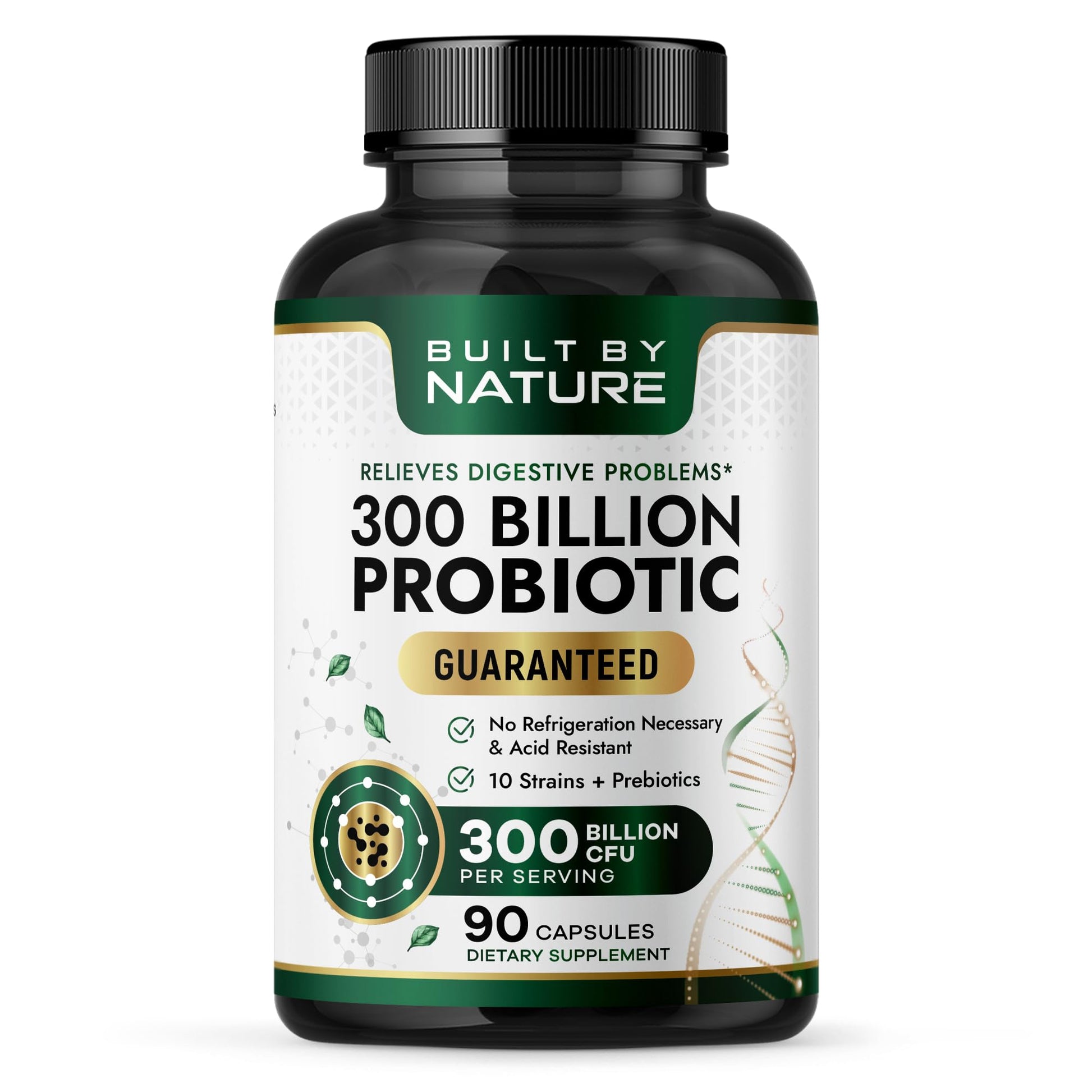 Built by Nature 300 Billion CFU Probiotic, 90 Capsules
