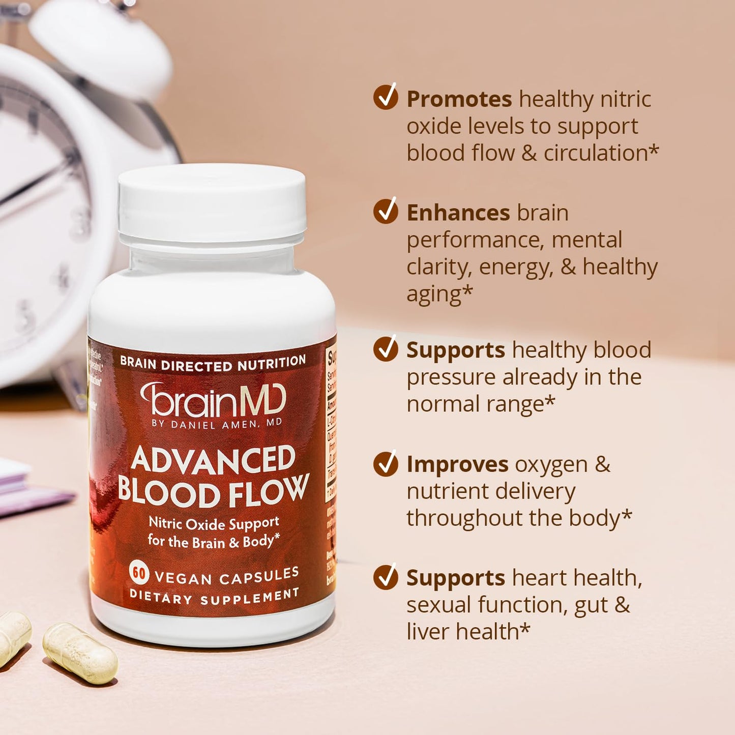 BRAINMD Advanced Blood Flow 60 Capsules