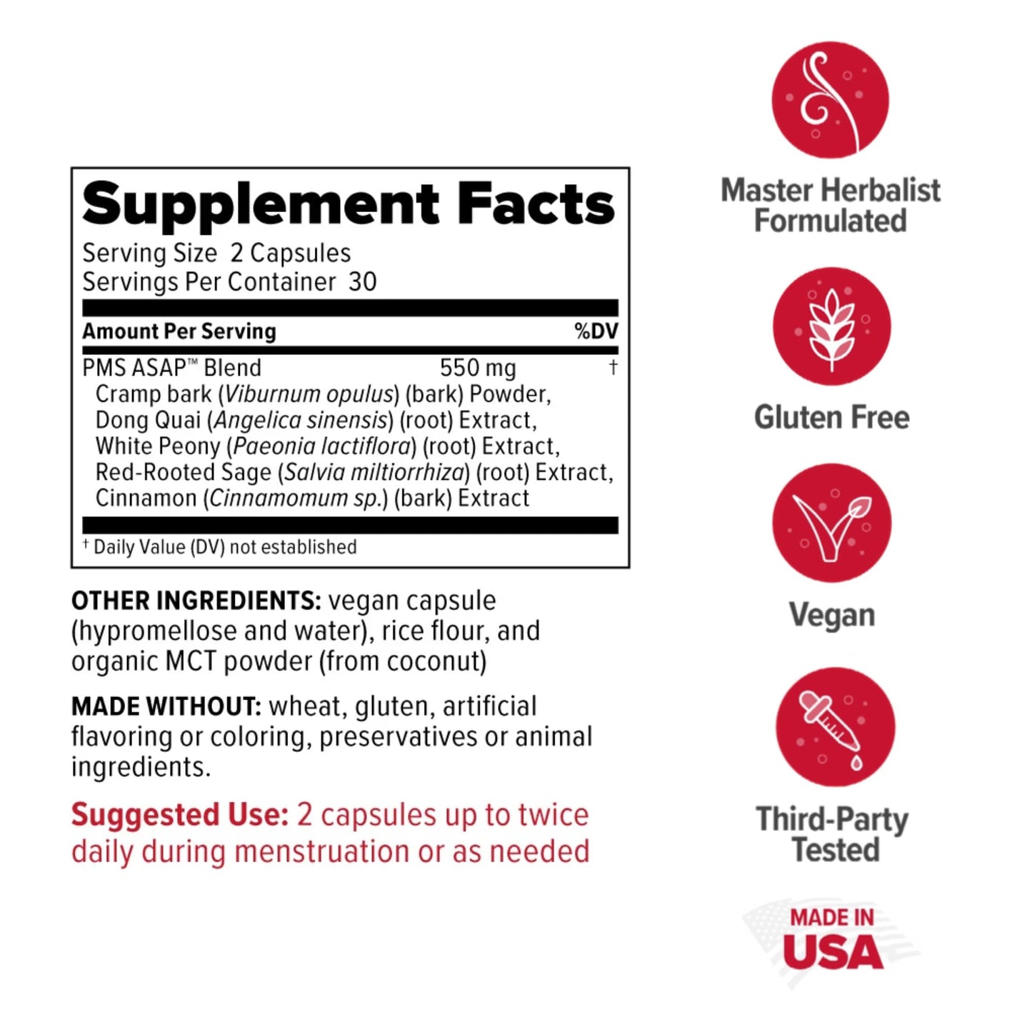 Redd Remedies PMS ASAP Capsule 60 Count