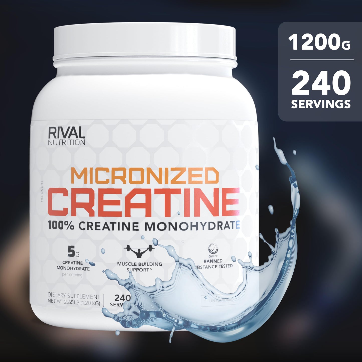 RIVAL NUTRITION Micronized Creatine Powder 42.4
