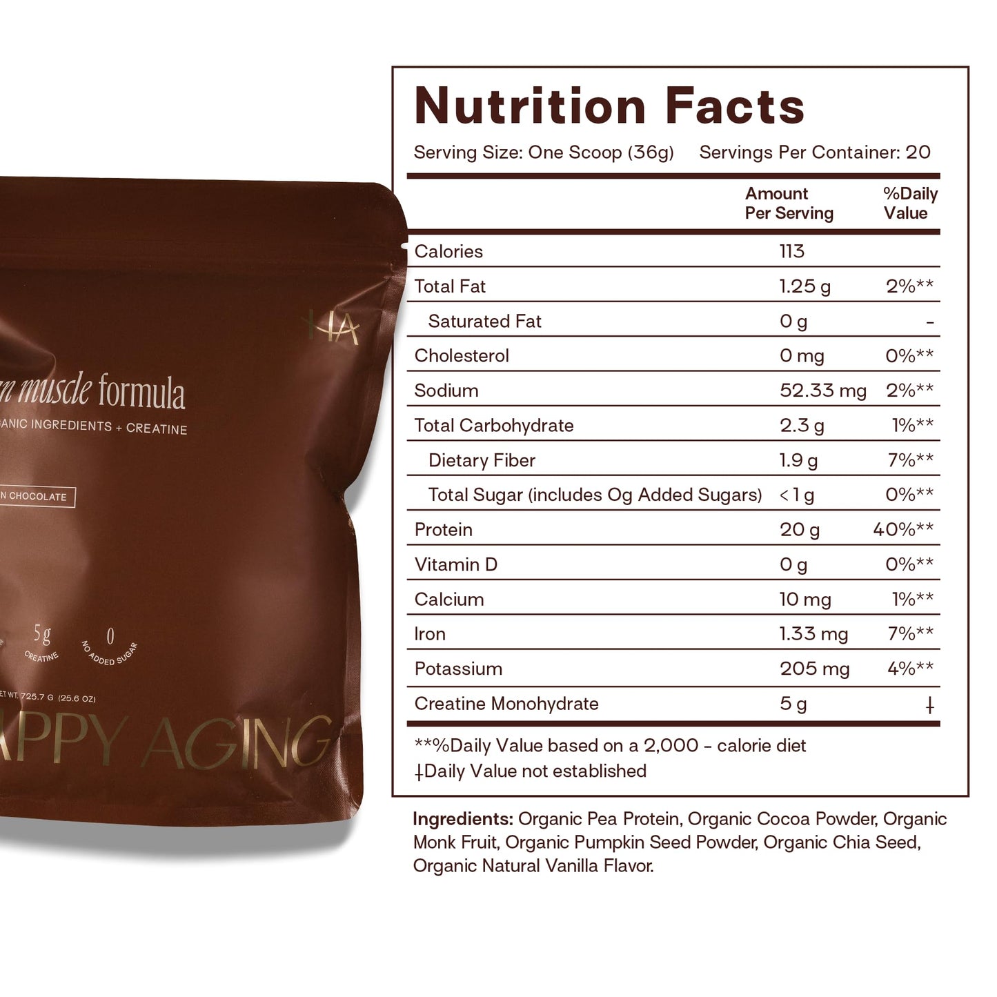 Happy Aging Protein Powder for Women Plant Based 25.6
