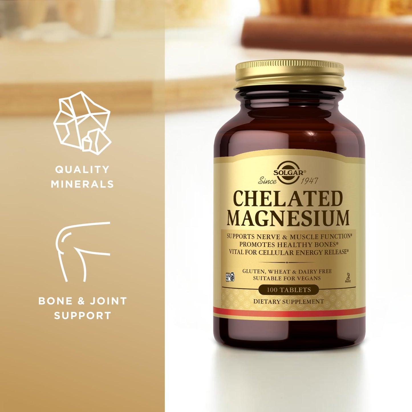 Solgar Chelated Magnesium Tablets 100 Count