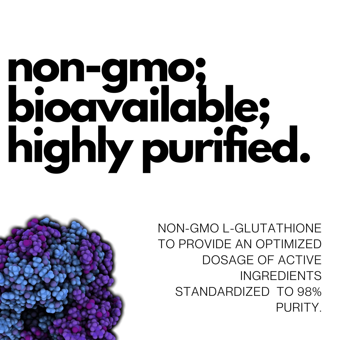 FOLIUS LABS L-Glutathione 98% Ultra High Strength 500mg Capsule, 120 Count