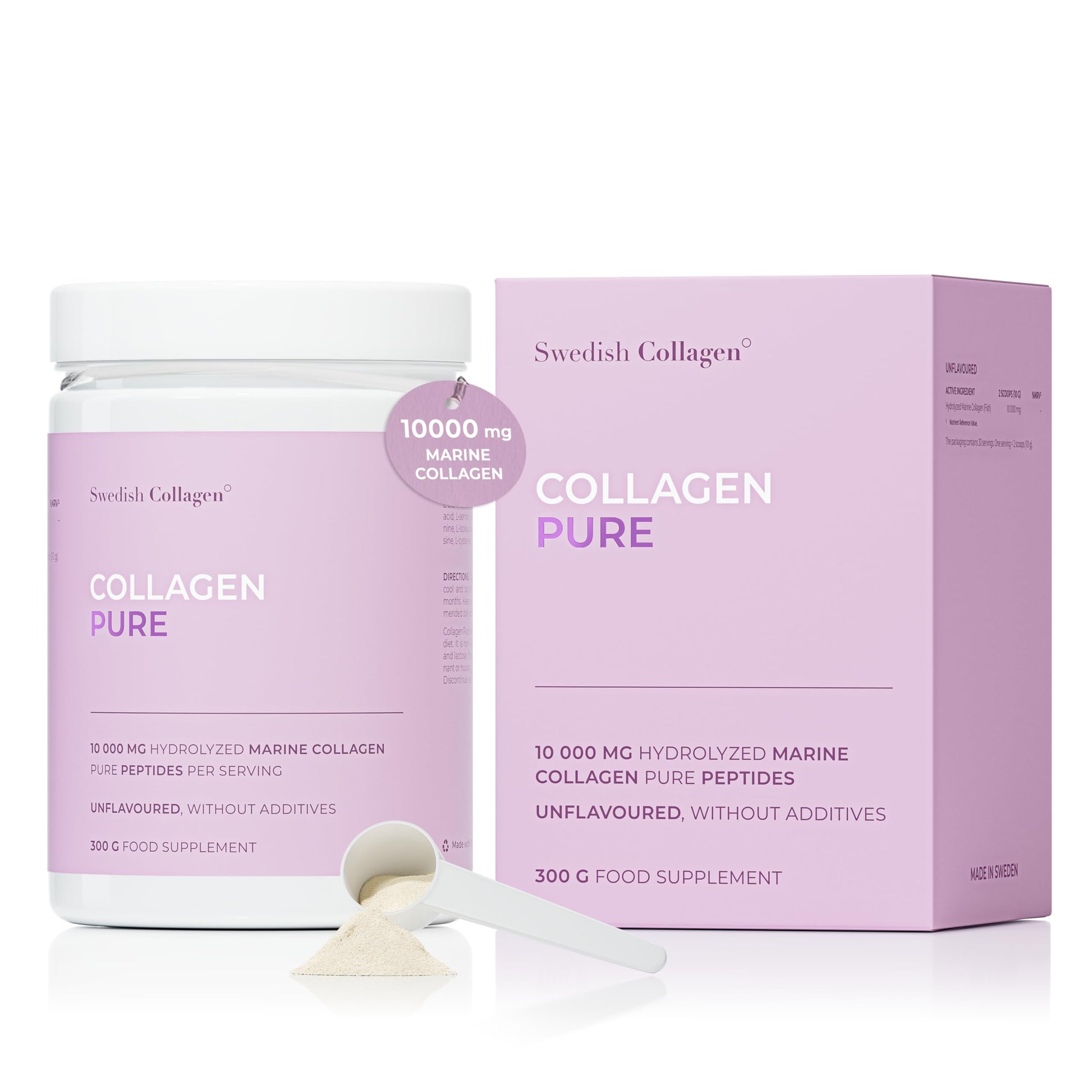 Swedish Collagen Marine Collagen 10,000 mg Powder, 300 g