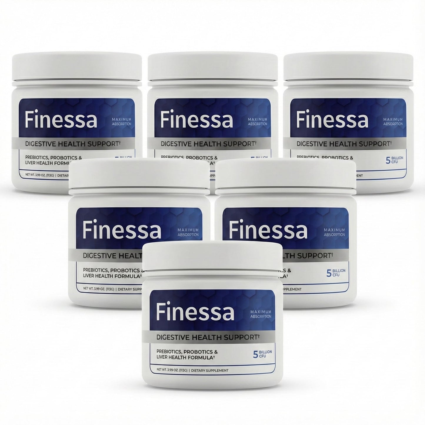 Finessa Digestive Probiotic Drink 2in1 Digestive & Gut Health Blend Powder Pack of 6