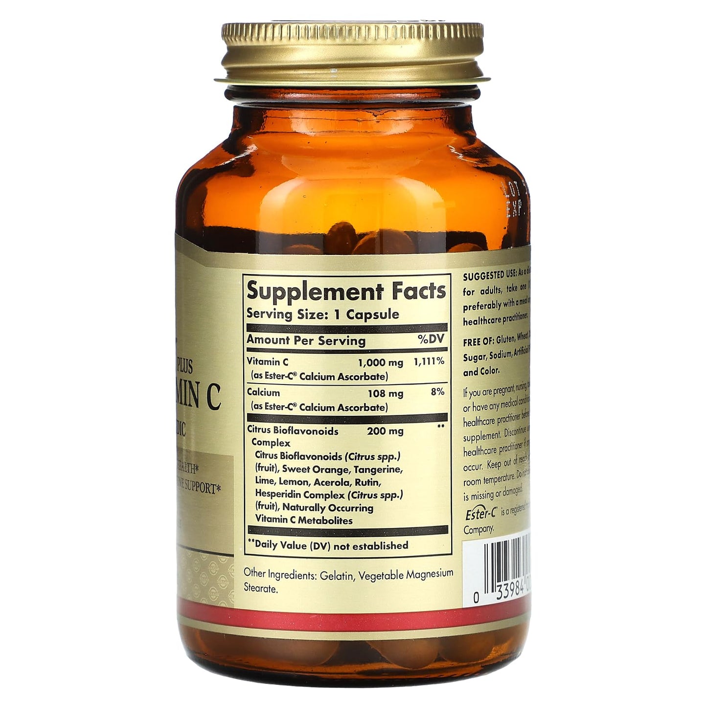 Solgar Ester-C Plus 1000 mg Vitamin C Capsules, 50 Count