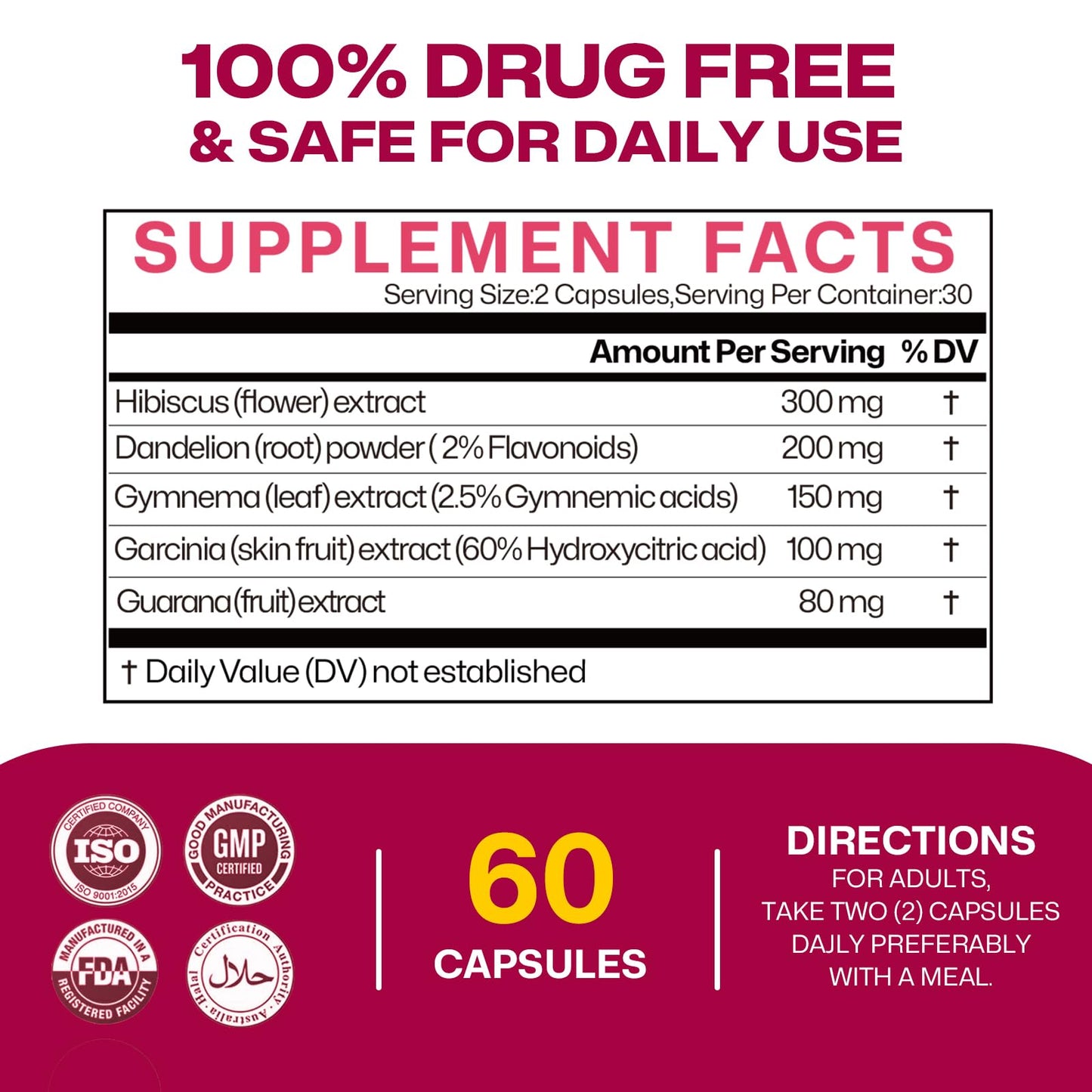 CRDT Appetite Suppressant Capsule, 60 Capsules