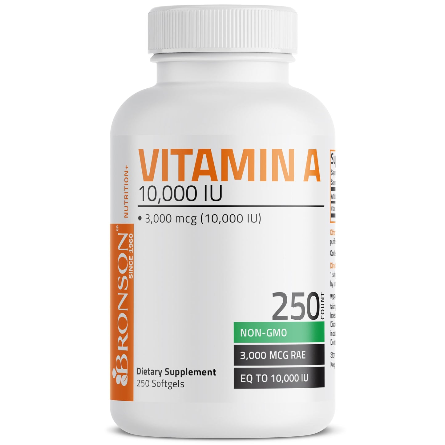 Bronson Vitamin A 10,000 IU Healthy Vision and Immune Support, 250 Softgels
