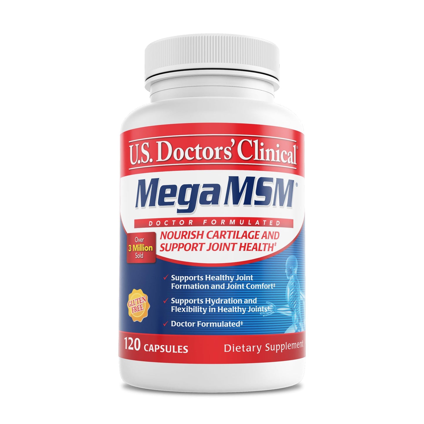 U.S. Doctors' Clinical Mega MSM 120 Capsules