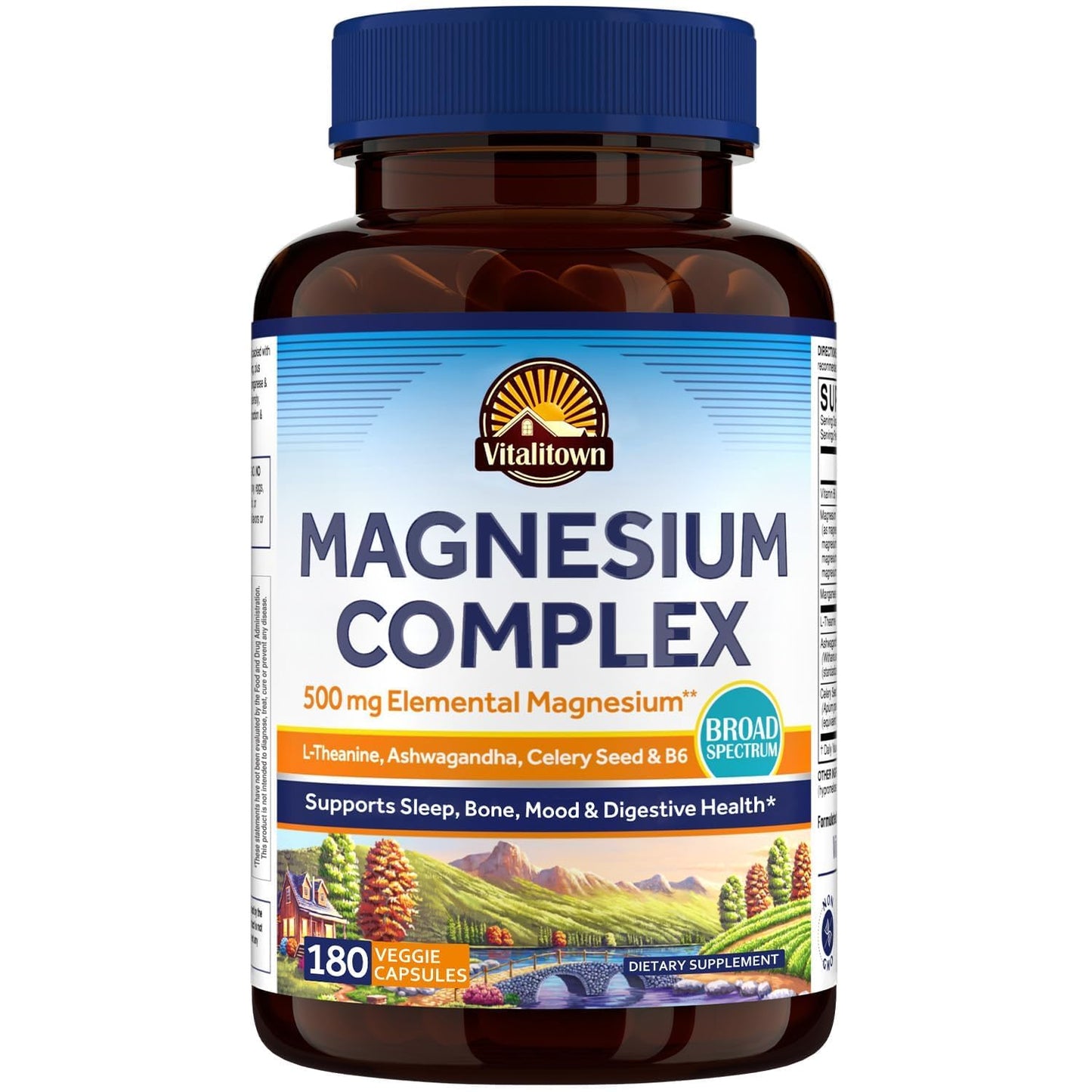 Vitalitown Magnesium Complex Supplement Capsule 180 Count