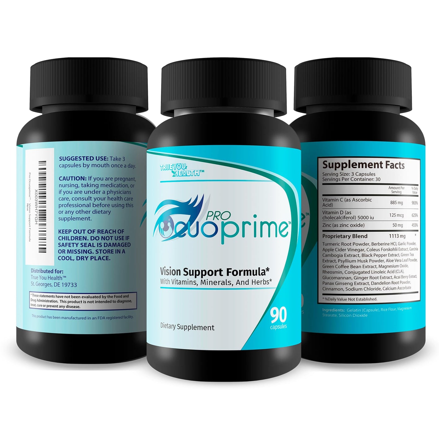 True You Health Pro Ocuprime Eye Health & Vision Support Capsules, 90 Count