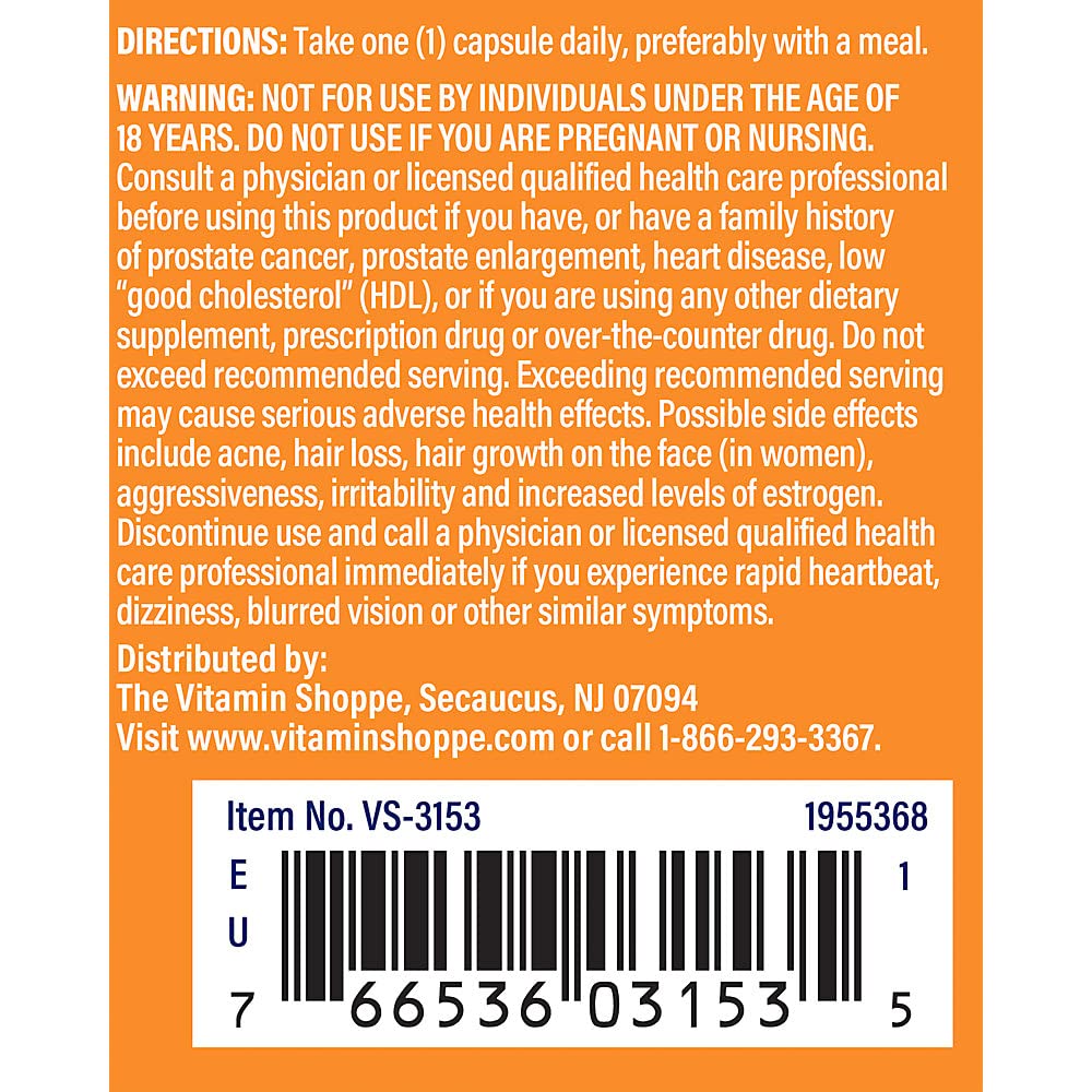 The Vitamin Shoppe DHEA 50MG Hormonal and Healthy Aging Capsule 120 Count