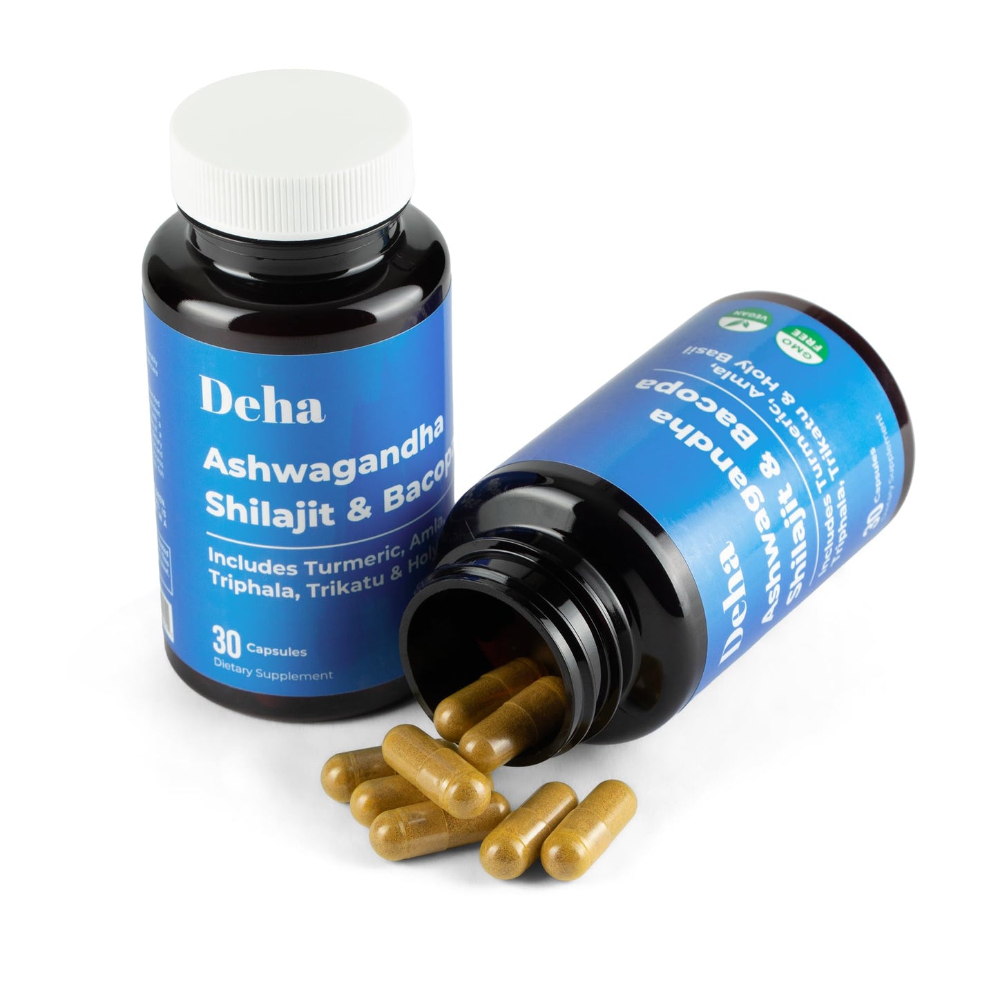 Deha Ashwagandha Shilajit Bacopa Capsules, 30 Count