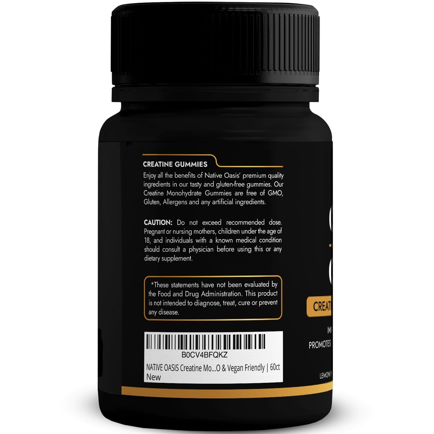 NATIVE OASIS Creatine Monohydrate Gummy 60 Count