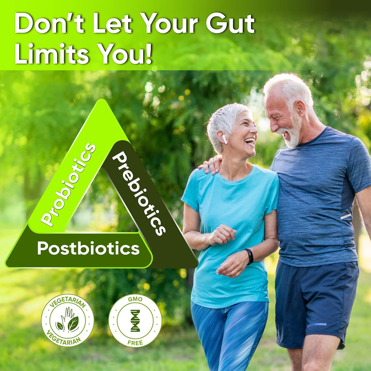 NutraPro Complete Gut Health for Women and Men with Probiotic, Prebiotic, Postbiotic & Digestive Enzymes to Support Digestive Lining Health, Digestion Health, Occasional Gas, and Discomfort Capsules 60