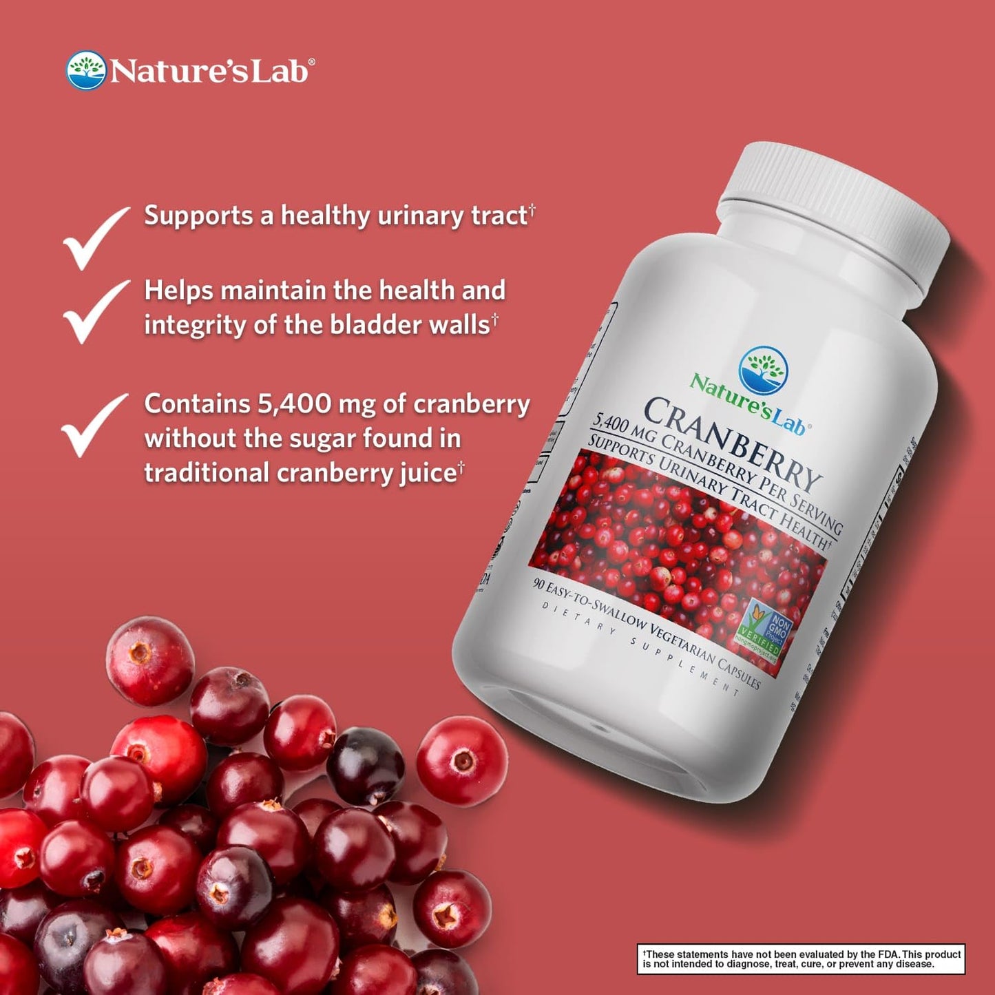 Nature's Lab Cranberry 5400mg, 90 Capsules