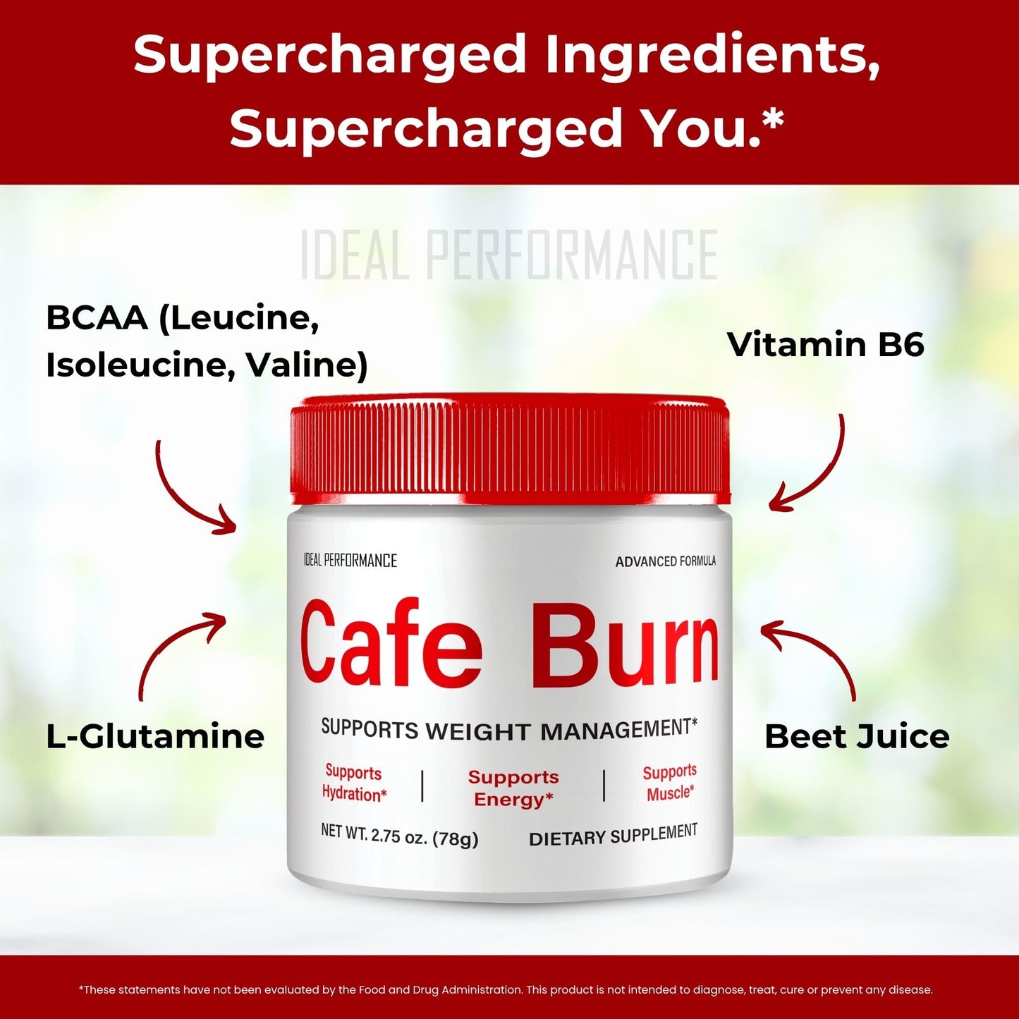 IDEAL PERFORMANCE Cafe Burn Powder 2 oz