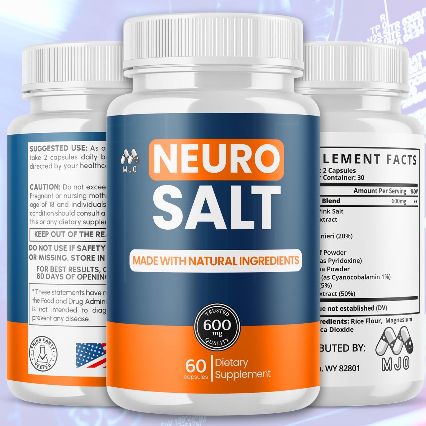 MJO Neuro Salt Capsules 120 Capsules